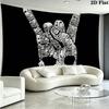 Rock Hand Sign Hippie Music Pattern Home Decor Tapestry, Wall Hanging, Decorative RV Wall Cloth.ZGT0914424
