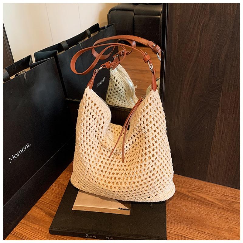 New popular beach bag female senmeng summer weaving seaside vacation weaving bag shoulder armpit bag