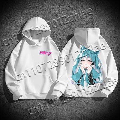 Neuer Hatsune Miku Bestseller Hochwertiger Flanell Erwachsenenpullover Locker Bequem Schnelltrocknend Erwachsenen Kapuzenpullover