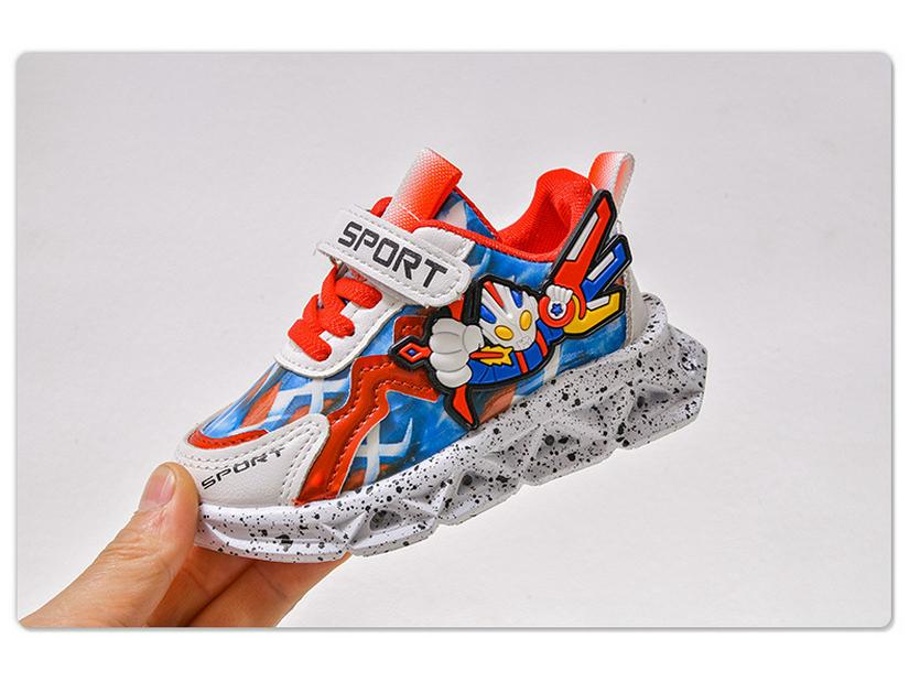 Luminous Leather Children's Running Shoes with Cartoon Design for Boys - Spring & Autumn Style 025