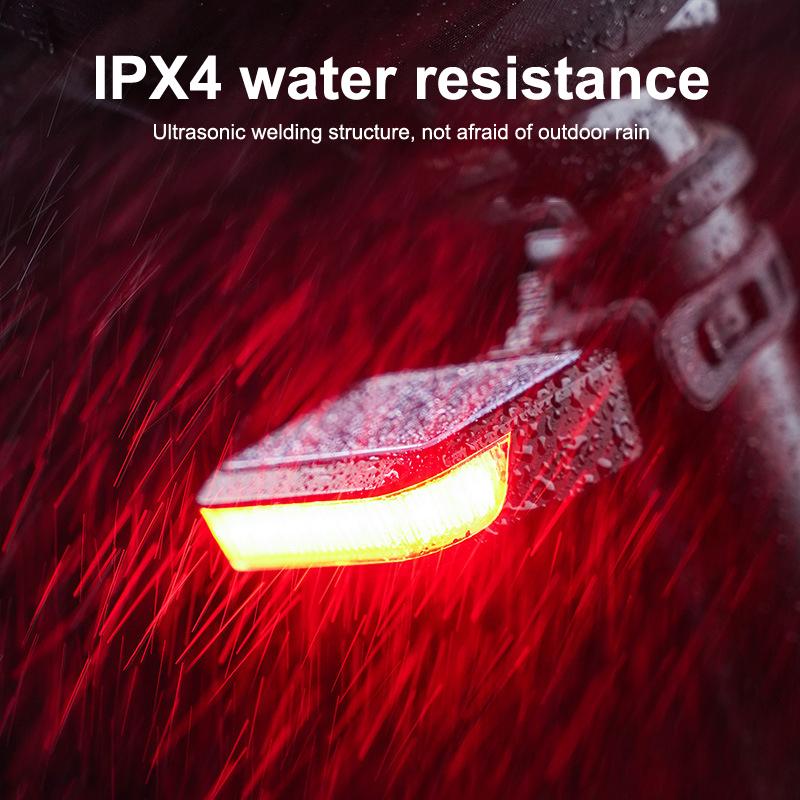 Bicycle Taillights High Brightness Cob Waterproof Mountain Road Bike Solar Outdoor Safety Warning Lights Riding Equipment 1PC