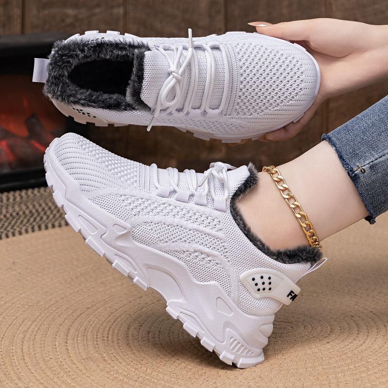 Cotton shoes women's winter large-size thick-soled shoes piled and thickened cotton boots shallow-mouth lightweight short boots