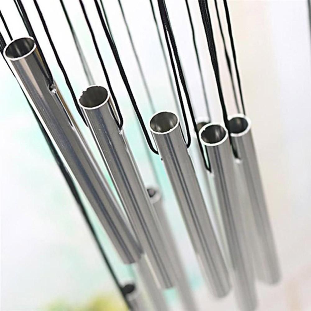 12-Tube Metal Wind Chime Premium Rotating Aluminum Tubes  Tuned Chime Garden Home Decoration