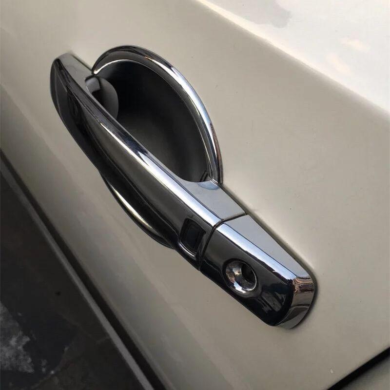 Car Decoration Door Bowl Handle Cover For Nissan Sentra B16 2007-2011 Cars Accessories Exterior Styling Carbon Fiber Chrome