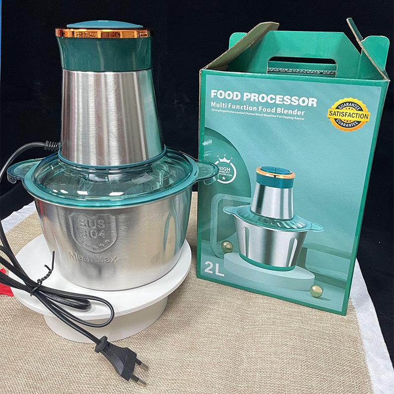 Stainless Steel Electric Meat Grinder & Food Processor - Large Capacity, Multifunctional for Baby Food, Garlic, and More