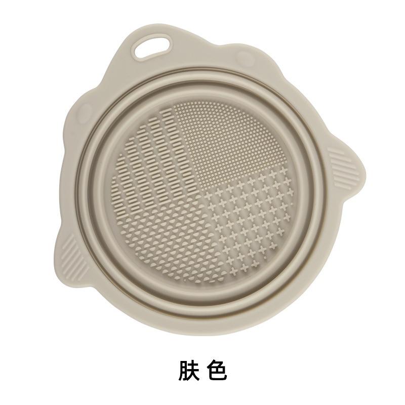 Foldable Silicone Makeup Brush Cleaning Bowl For Beauty Tools