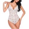 European & American Plus Size Lace Bodysuit - Sexy Nightclub Lingerie