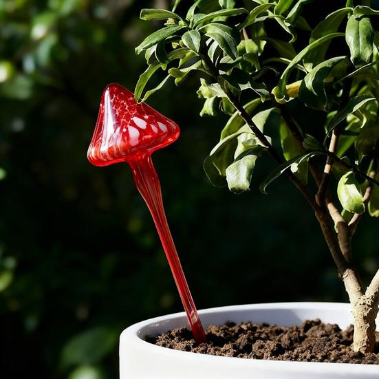 Large Self Watering Glass Mushroom Plant Watering Device UV Resistant Automatic Flower Waterer Plant Watering Tool