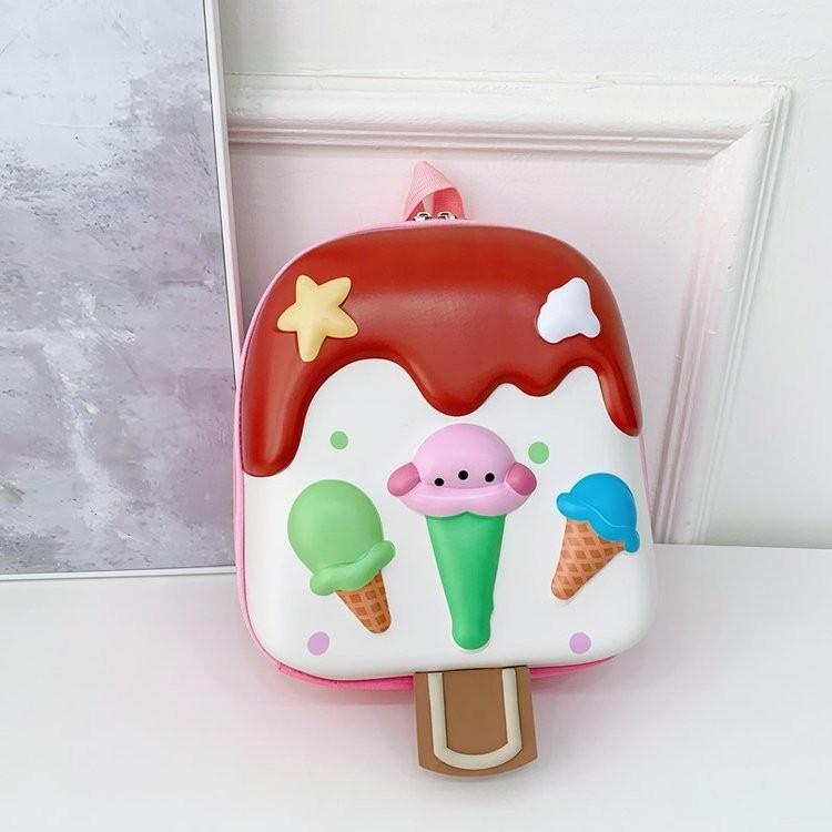 

Baby Kids School Bag With Cartoon Ice Cream Design And Durable Oxford Fabric красный