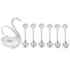 Coffee Spoon Holder Elegant   Zinc Alloy EmNaBossment Design Glossy Bright Color Mirror Polish Coffee Stirrers Holder