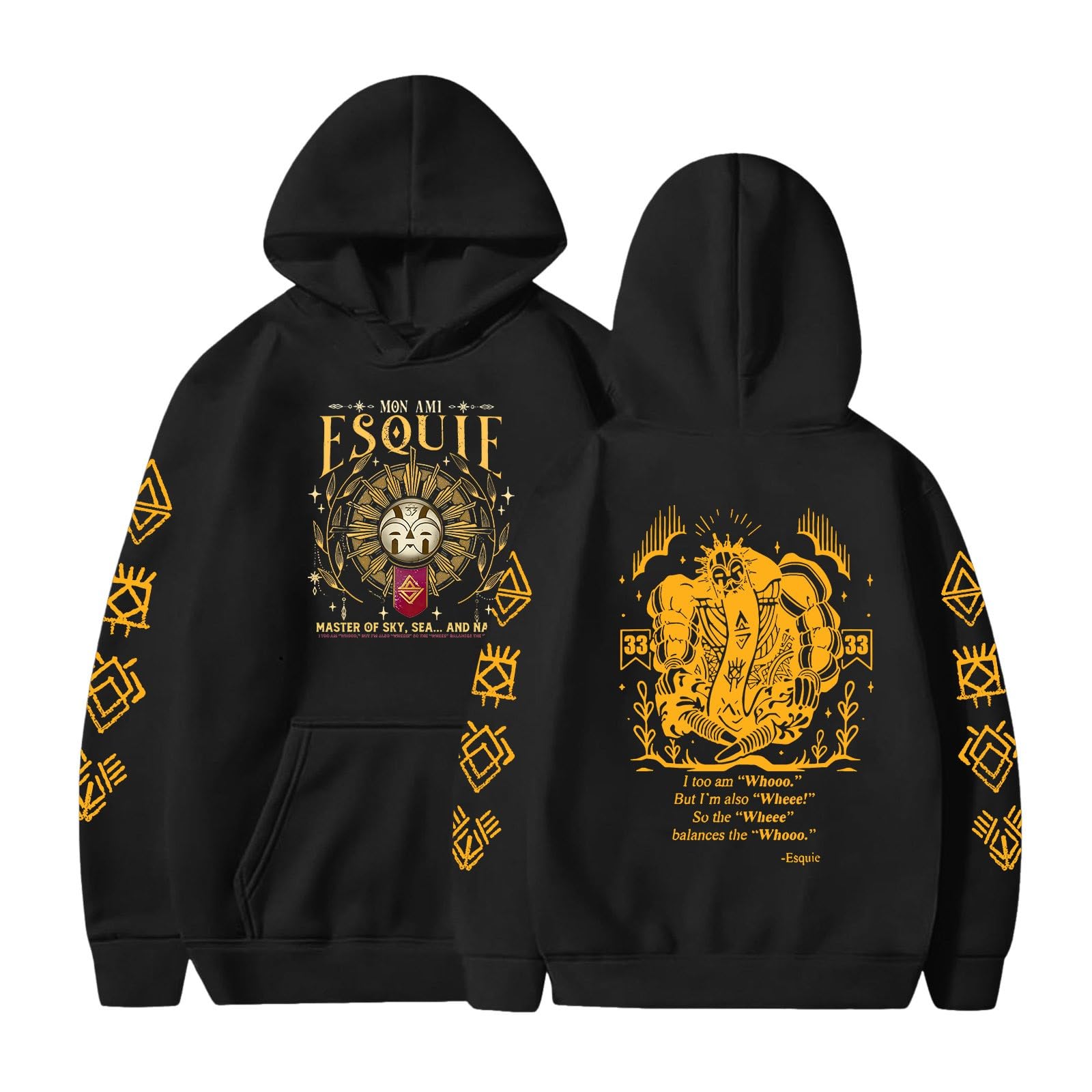 Unisex Pullover Hoodie with Graphic Print Long Sleeve Casual Hooded Sweatshirt Pocket Drawstring Design XXXL чёрный