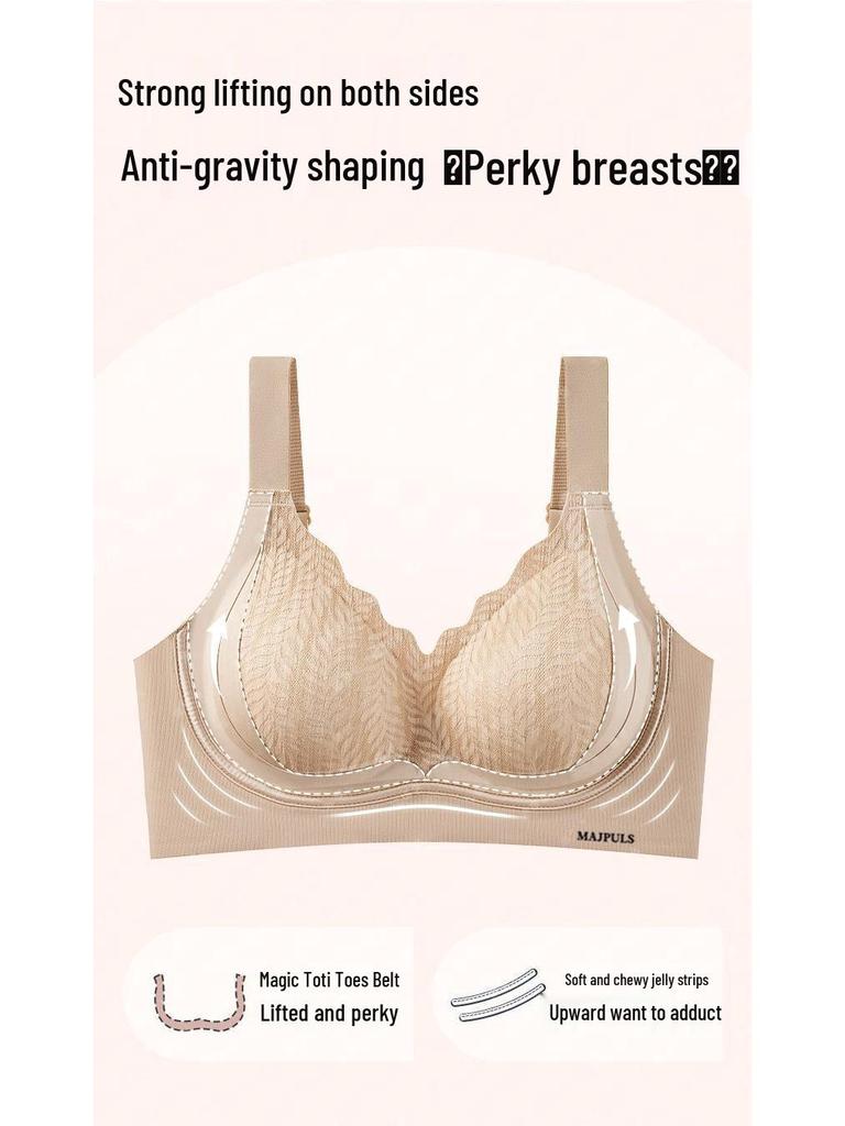 Seamless Lingerie Bra for Small Chest - Side Support, Anti-Sagging, Wire-Free, Adjustable Lift