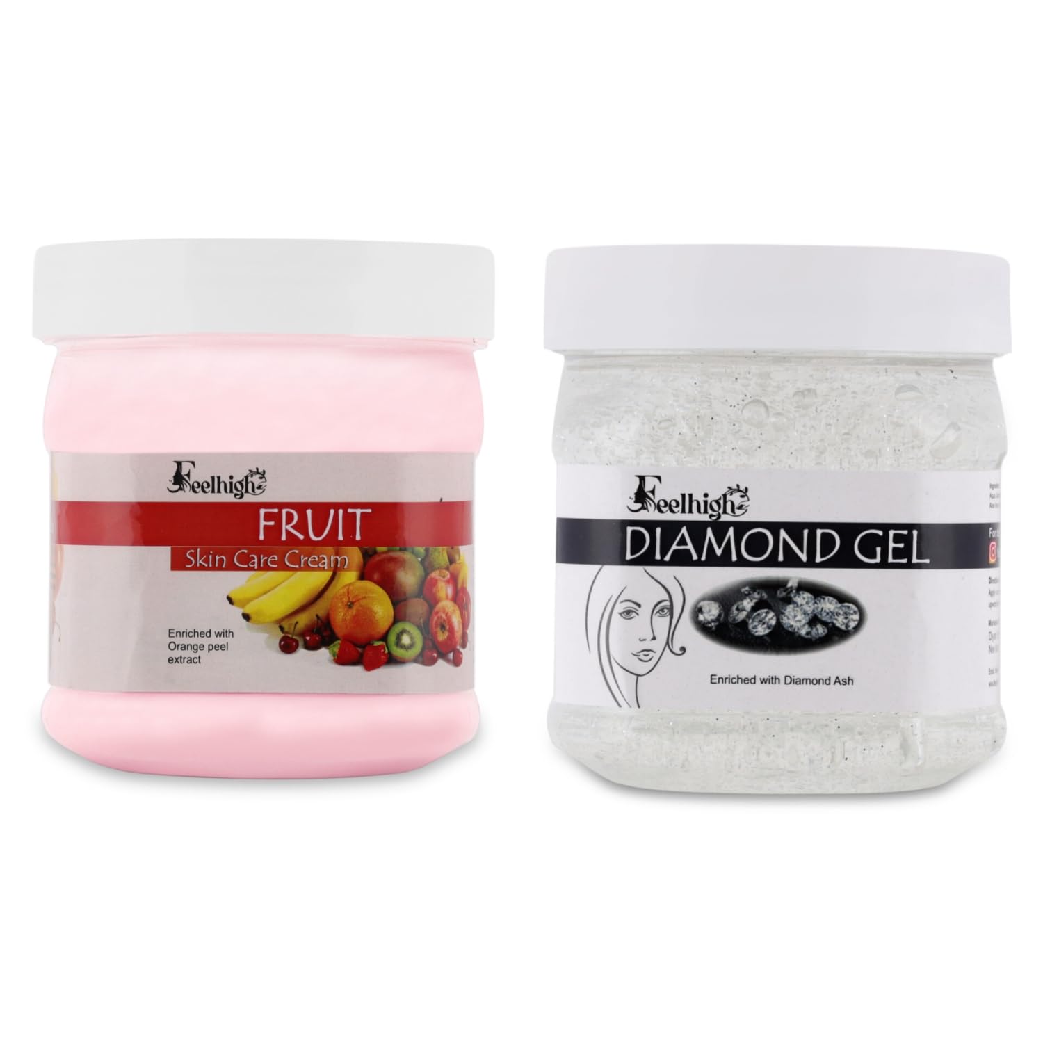 Feelhigh Face And Body Fruit Nourshing Cream 500gm And Diamond Face Shining Gel 500gm