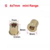 10PCS Mini Brass Bushing Shaft 2mm 3mm 4mm 5mm Rudder Flange Shafting Sleeve Bearing for RC Bait Boat DIY Model Accessories