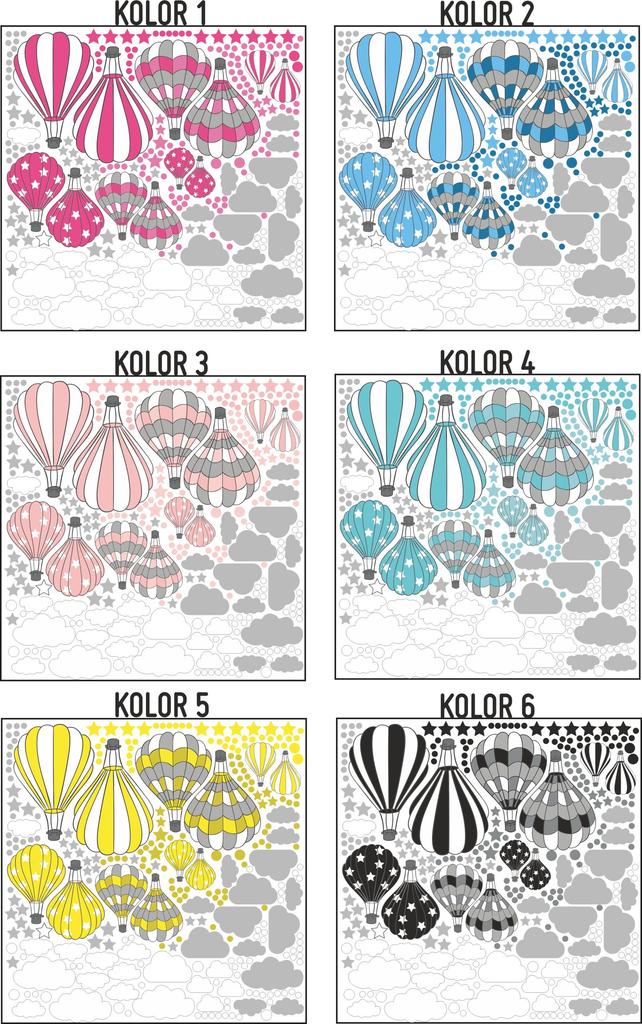 Wall Stickers Balloons, Clouds, Large