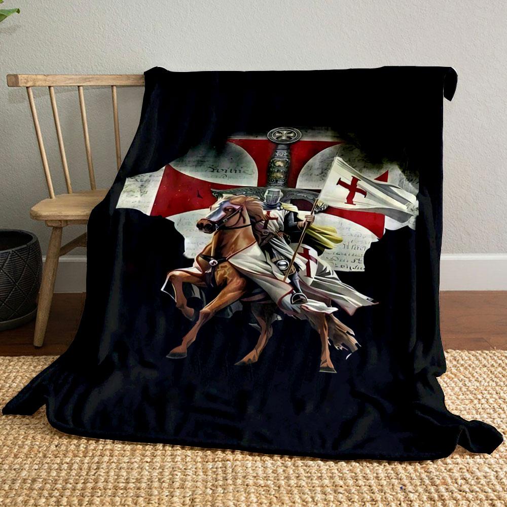 

Crusader Knight Blanket Printed Blanket for Living Room Bed Couch lunch break Soft Cozy Blanket for Friend s festival Gift 80cm x 120cm