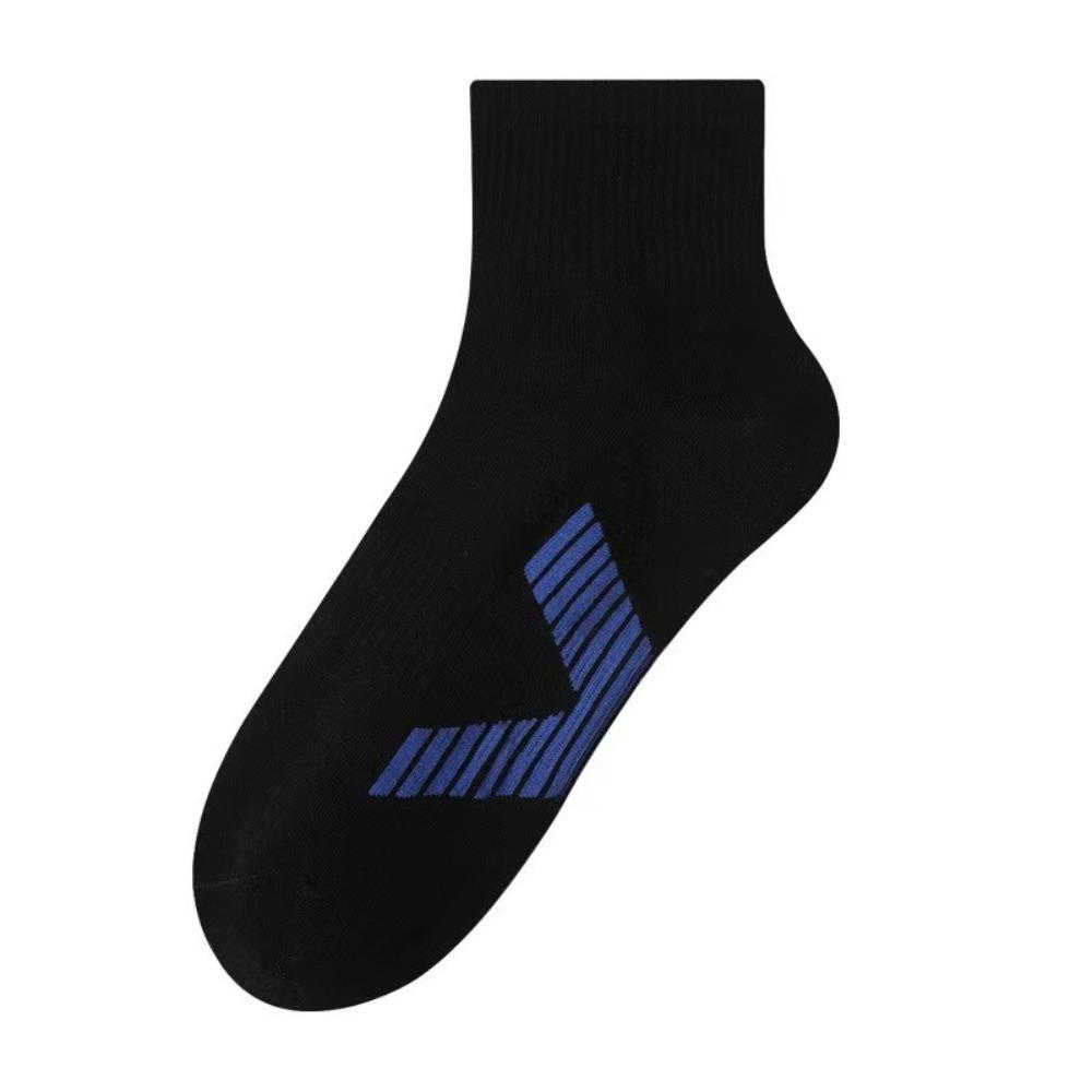 Cotton Sports Socks Breathable Athletic Socks Comfortable Mid Calf Socks  Running чёрный