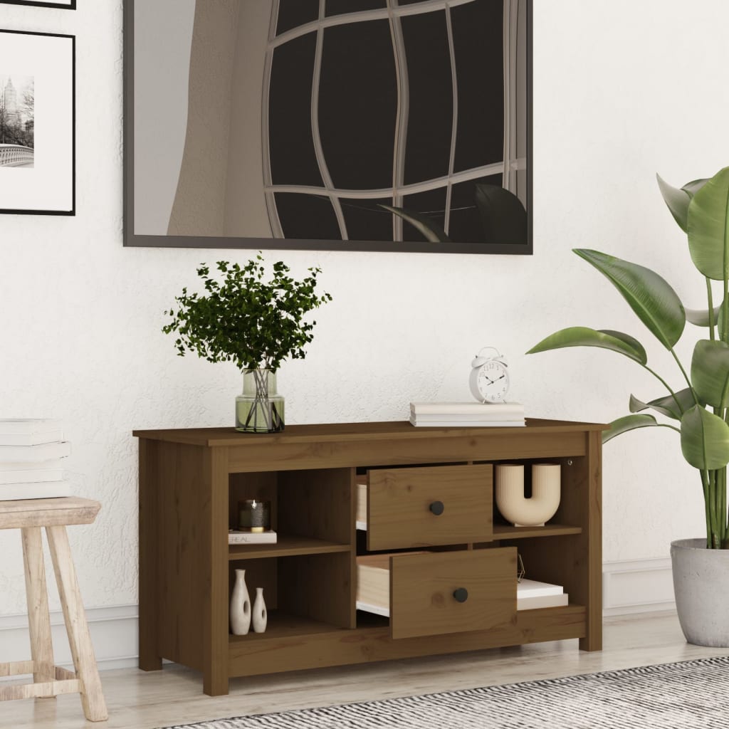 Vidaxl Szafka Pod Tv, Miodowy Brąz, 103X36,5X52 Cm, Drewno Sosnowe
