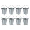 PATIKIL Small Handled Metal 8pcs Mini Galvanized Colorful Easter Buckets for Party Favors and Silver Tone 3"x3" Buckets, Buckets, Crafts, Decorations,