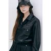 Glossy Pocket Jacket Black