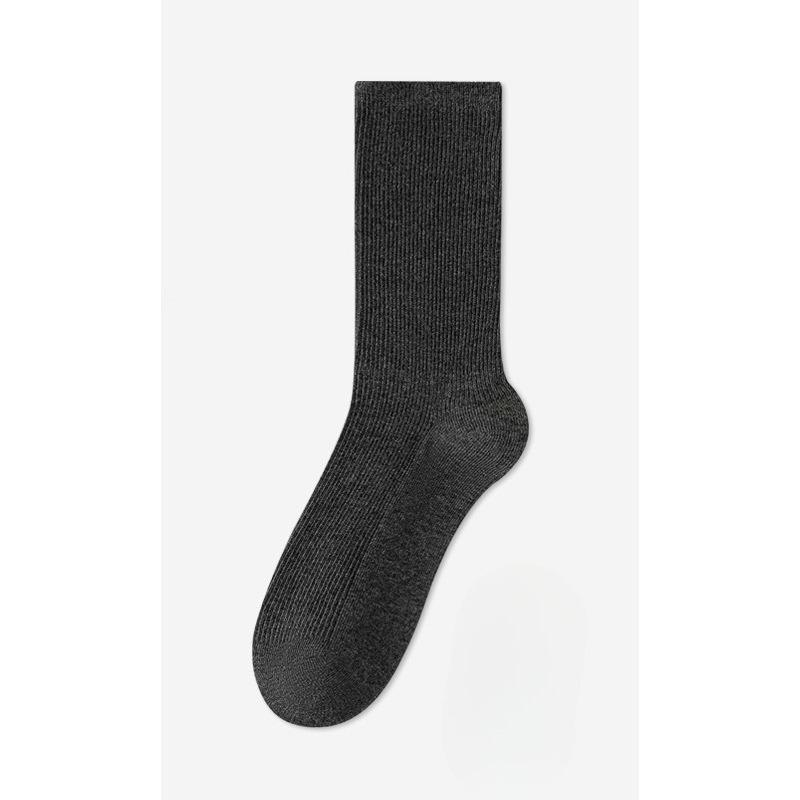 Women's Mid-calf Socks for Autumn and Winter, Boneless, Rolled-up, Pure Cotton Socks, Anti-slip, Breathable, Sweat-absorbing, Odor-proof, Pile Socks