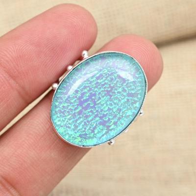 Elegant blå trilling opal solid 925 sølv håndlagde smykker kvinner ring for henne