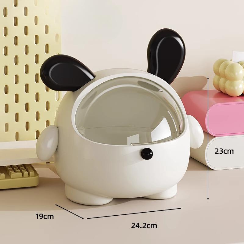 

Ящик для хранения Mengli Настольный Детский для игрушек Большой вместимости Милый Пыленепроницаемый Многофункциональный Органайзер для гука 24.2*23*19cm чёрный