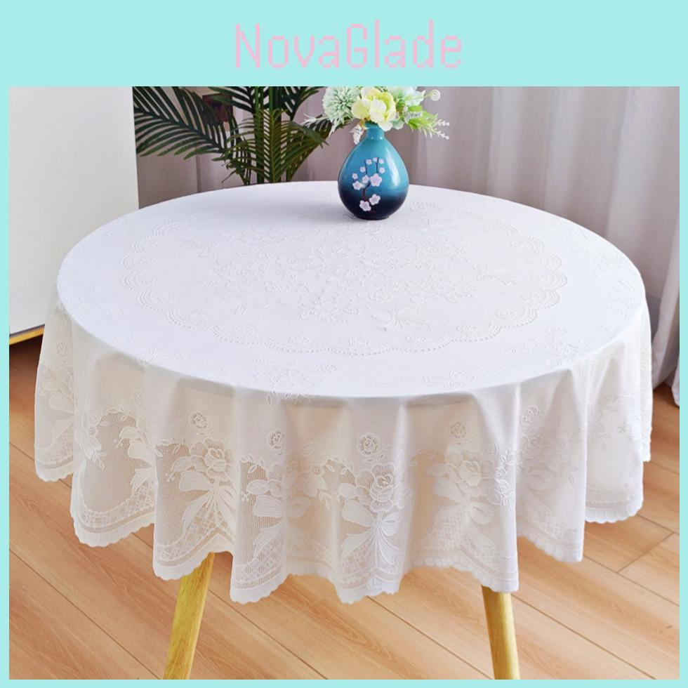 Moderne minimalistische runde PVC-Tischdecke mit wasserdichter und staubdichter Funktion für die Esszimmerdekoration zu Hause