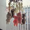 Adorable Cat Keychain with Heart Bowknot Ornament Accessory for Keys Bag Purse