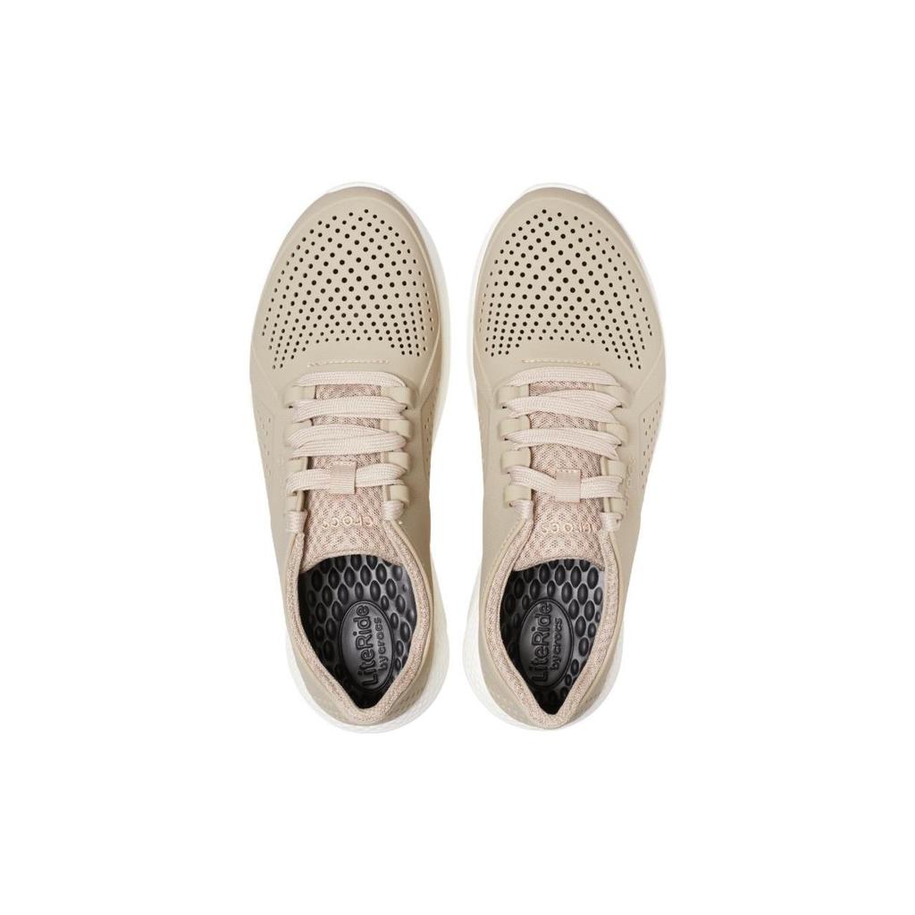 Crocs Literide Comfortable Versatile Sports Casual Non-Slip Breathable Low-Top Running Shoes Men Sneaker Brown Beige 204967-2ZB