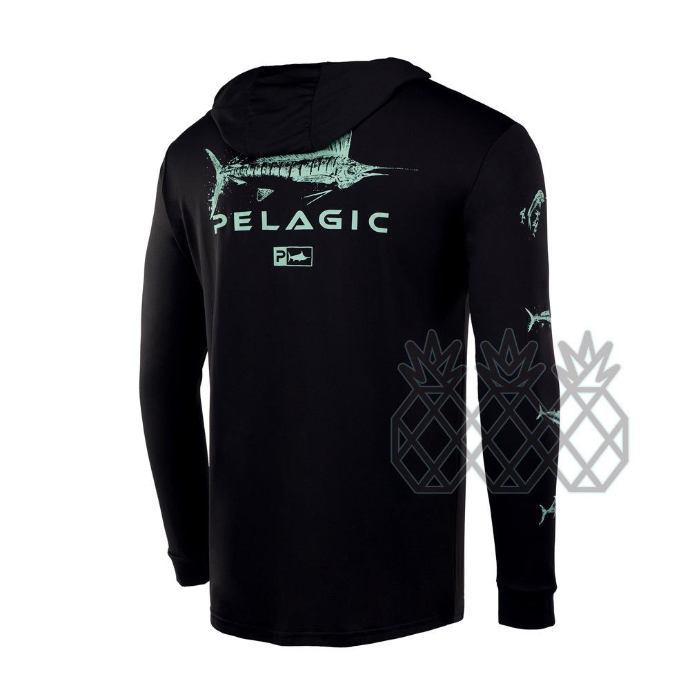 Cross-border Pelagic hooded fishing suit outdoor summer long-sleeved sunscreen T-shirt quick-drying breathable luya fishing suit XXS