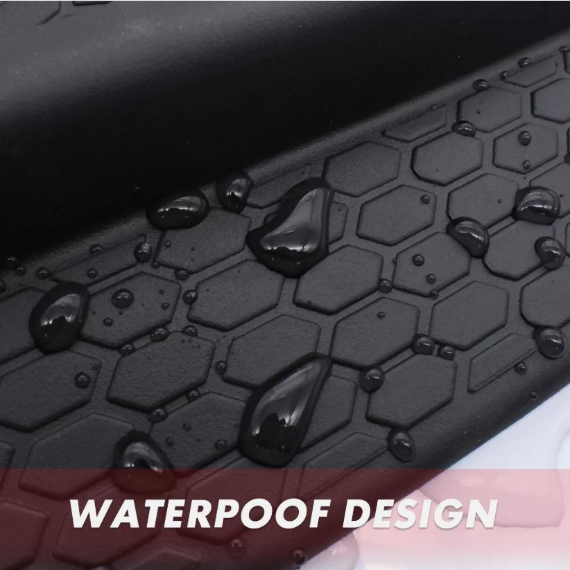 4 For 2018-2025 Jeep Wrangler JL Rubber Door Sill Guards Entry Scuff Plate Cover All-inclusive Threshold Strips