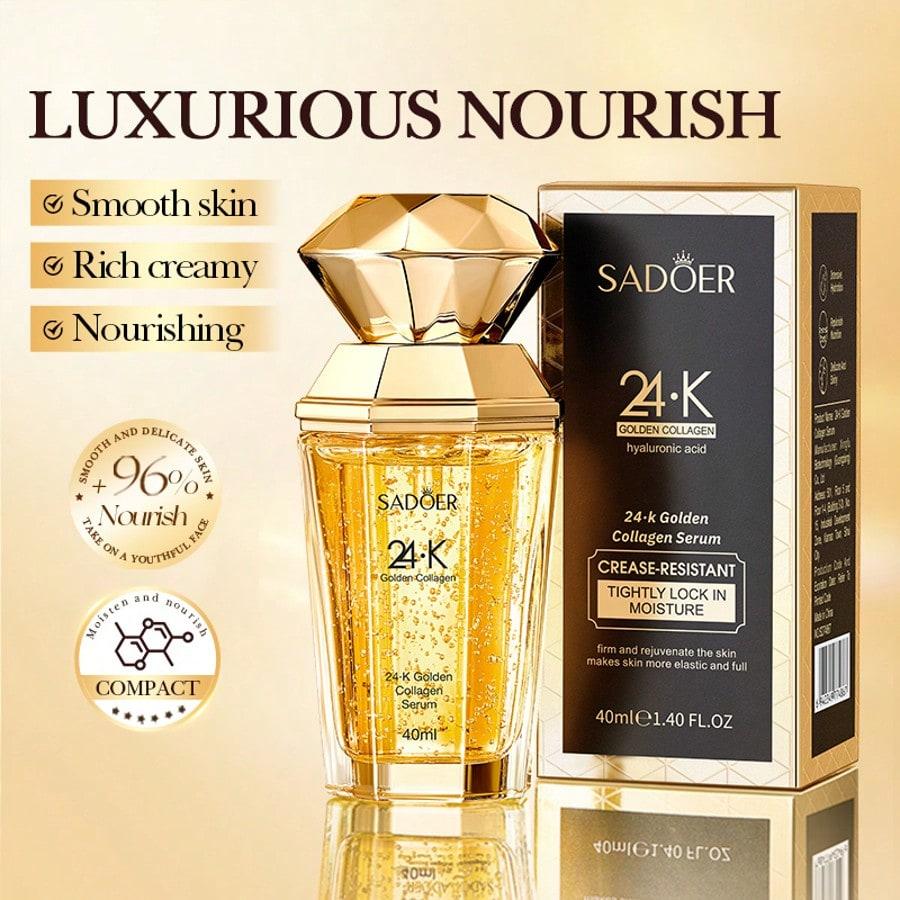 K Gold Collagen Essence, an essence for improving fine lines and hydrating, reduces wrinkles and nourishes the skin.