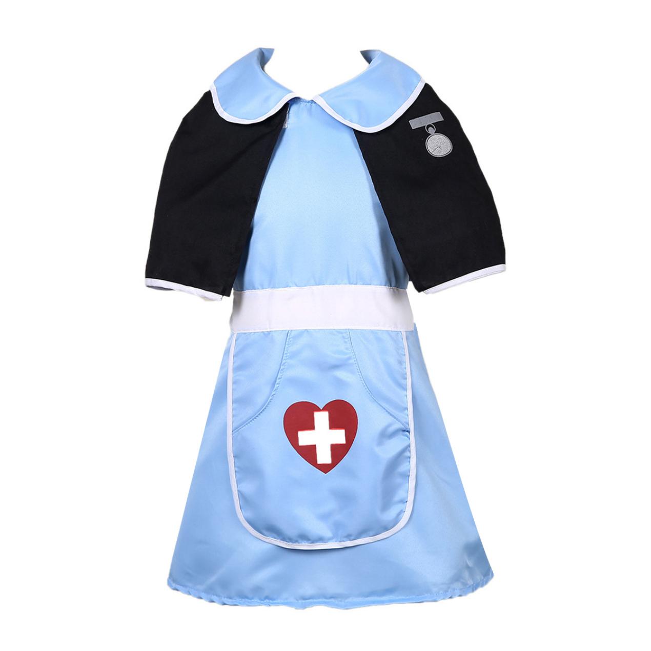 

Детские Костюмы Медсестры для Косплея, Нарядные Костюмы на Хэллоуин, Платье для Сцены с Накидкой и Шляпой 5-6 Years