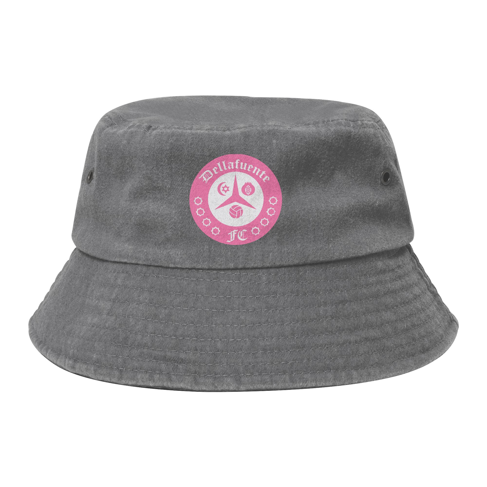 Teen Bucket Hats Dellafuente FC Logo Gotico Pink Hot Summer Headwear Lightweight Hiking Fishing Hat Bob Dropshipping One Size