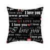 Funda de Almohada Decoración del Hogar de Lujo Patrón de Estampado de Amor Rojo Funda de Cojín Funda de Cojín para Sofá de Sala de Estar