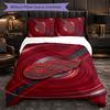 Detroit Red Wings Muster Mikrofaser 3-teiliges Bettwäsche-Set Dekor Bettbezug-Set Für Schlafzimmer Heimgebrauch