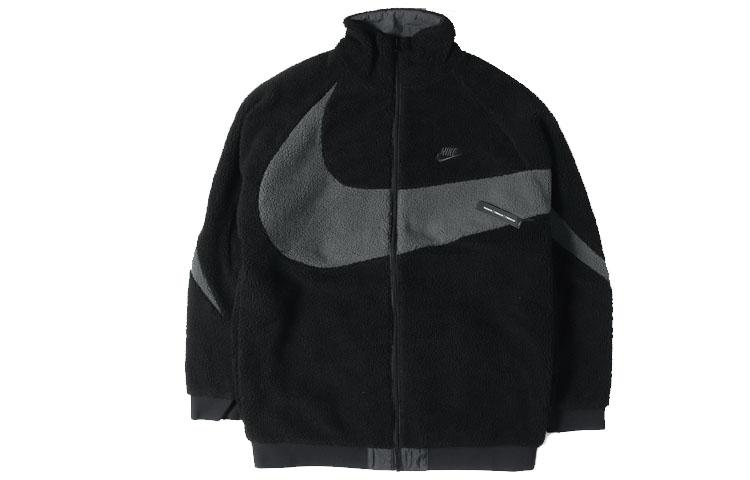 Nike Velvet Jackets Men s Black Stand Collar Moderate AJ2701-011 L
