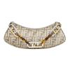 OLock Swing Series FF Monogram Pattern Leather Underarm Clutch Handheld Shoulder Bag Women Bags Beige 8BS068-AL9Q-F1IQN