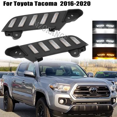 LED DRL Daytime Running Light For Toyota Tacoma 2016 2017 2018  - 2022 12V Daylights Car Yellow Turn Signal Auto