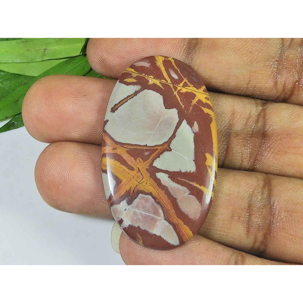 26X44X03MM Přírodní Noreena Jaspis Oválný Kabošon Volný Drahokam 38Cts SK-3839