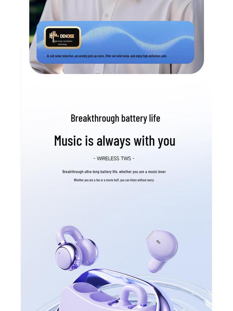 2026 Q9 Rotating Dual Wireless Clip-on Bluetooth Headphones
