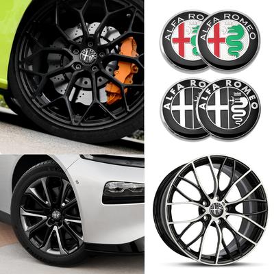 Adesivo Central de Roda de Carro 56mm Emblema de Cubo Auot Decalques de Estilo Para Giulietta Mito Giulia Stelvio Brera 147 156 159 GT