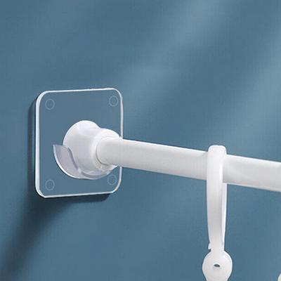 2/4/8/PCS Shower Curtain Rod Holder Wall Mounted Shower Rods Holder Drill