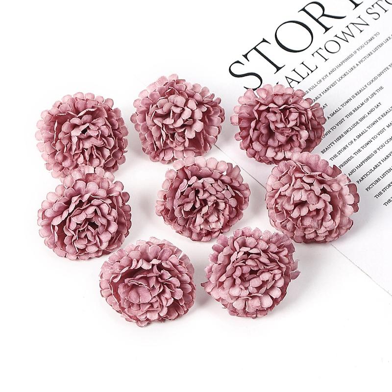 10/20Pcs Artificial Hydrangea Flowers 3cm Silk Fake Flower For Home Decor Garden DIY Bride Wedding Decoration Wreath Accessories