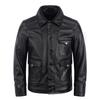 Men Leather Jacket Black Genuine Cow Coat 3 Pockets Male Clothing Spring Autumn