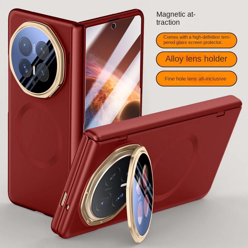 Wbudowany Pierścień Magnetyczny Z Folia Ze Szkła Hartowanego Etui Ochronne Dla Honor Magic V6 magic v5 Pokrowiec Ochronny Na Zawias