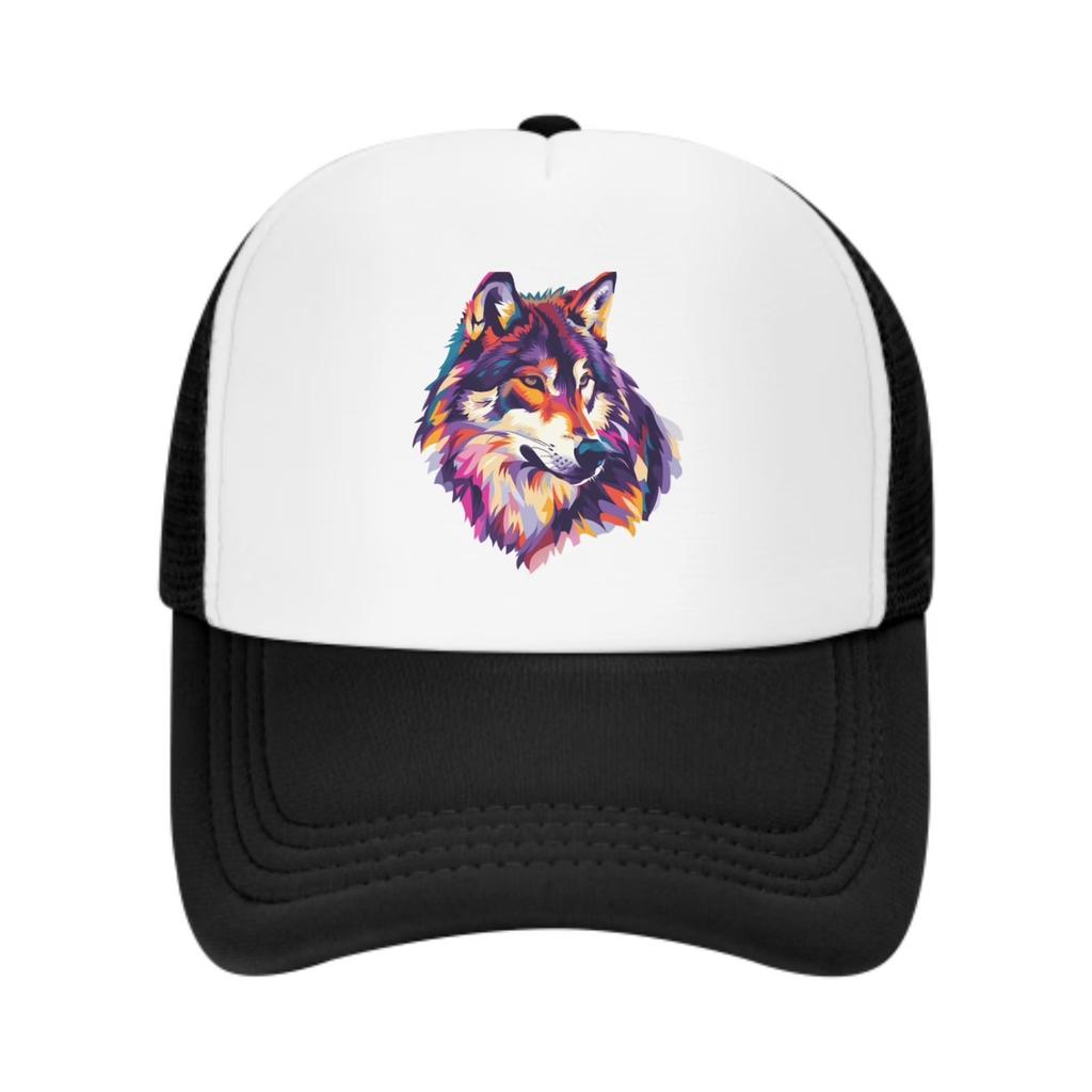 Watercolor Cat Trucker Hat Unisex Adjustable Mesh Baseball Cap Breathable Outdoor Snapback