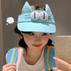 Big Eyes Cat Street Style Sun Hat With Breathable Material For Summer Outdoor Activities