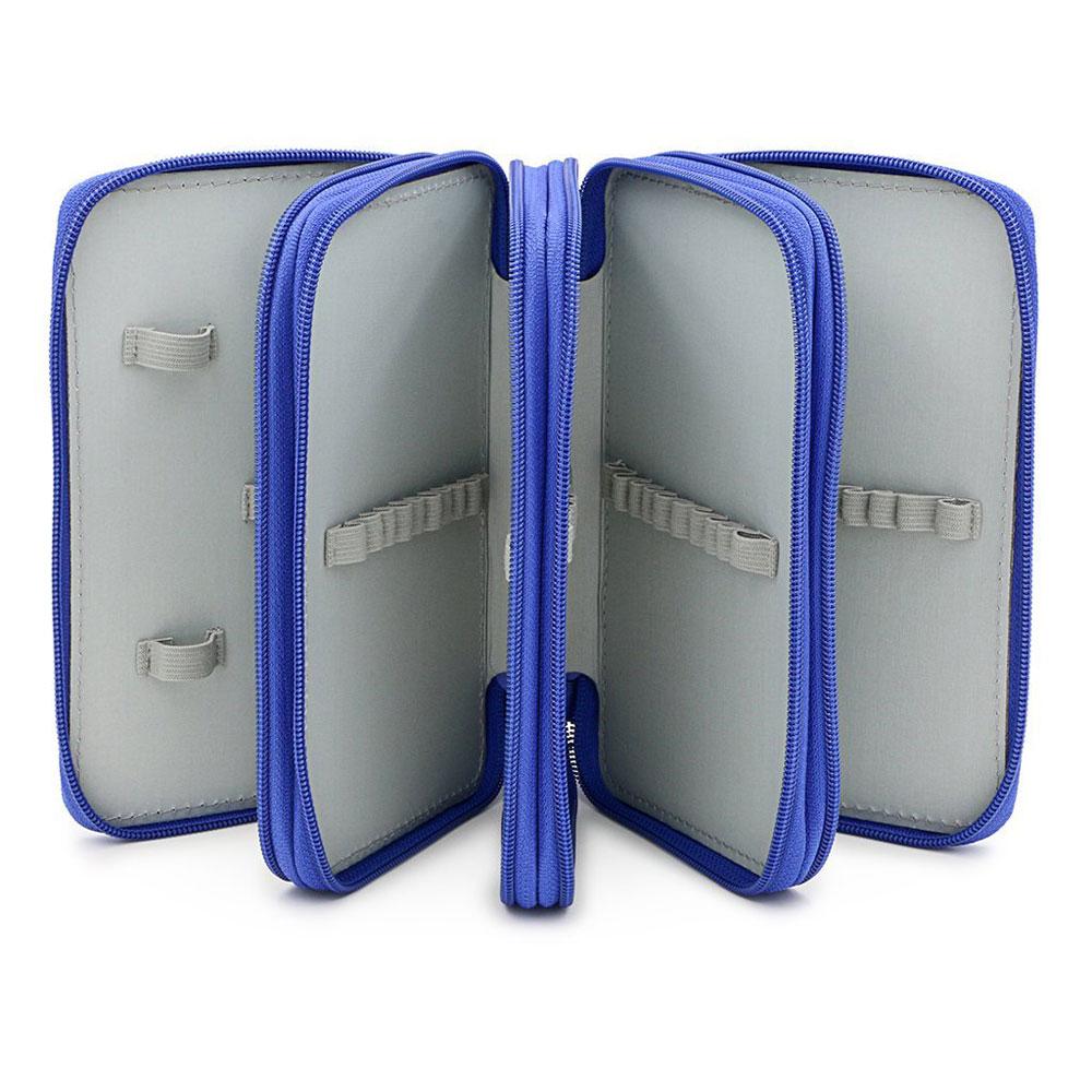 Coloring Four Layer Pen Bag Solid Color Square Sketch Color Lead Fill Stationery Box 72 Hole Pencil Case
